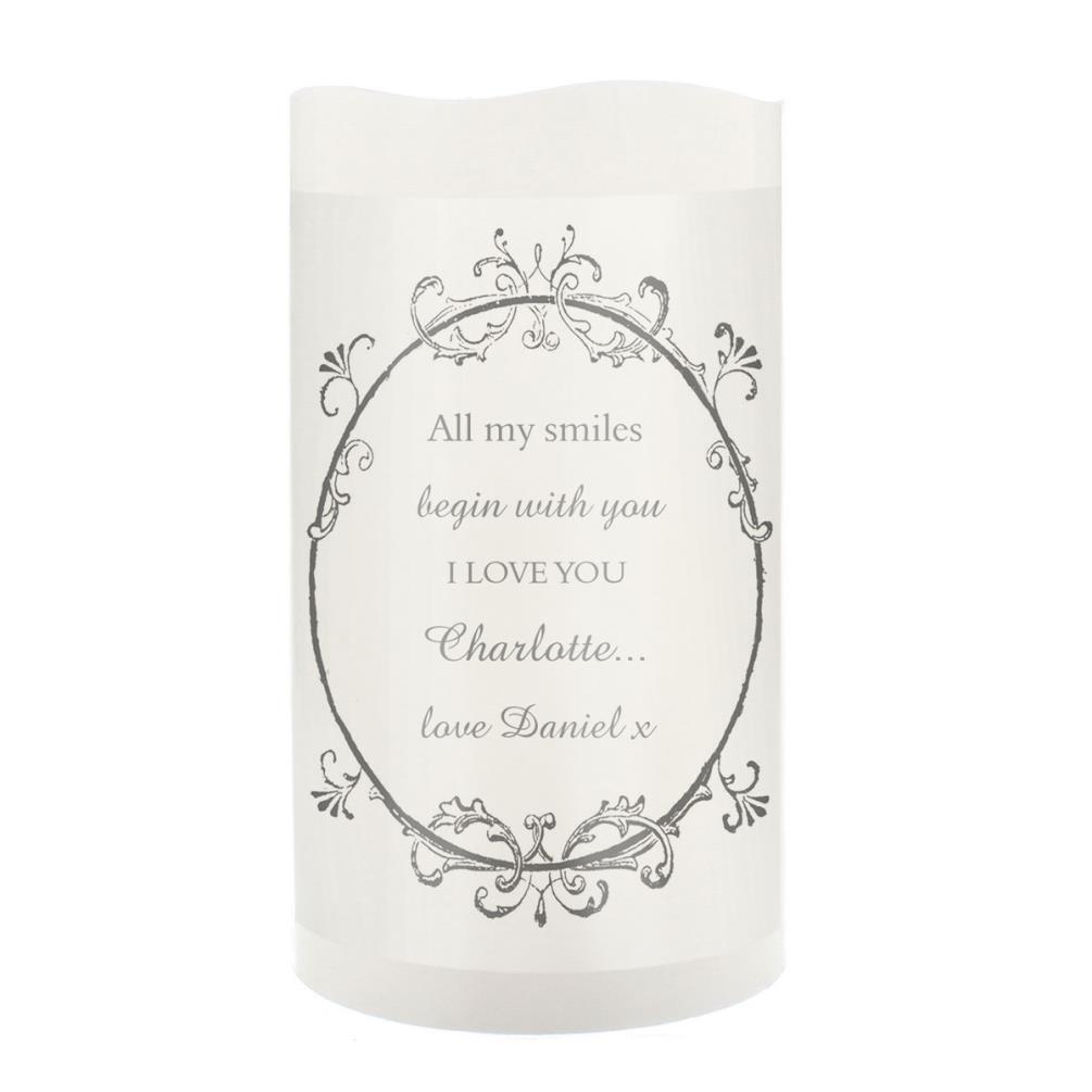 Personalised Ornate Frame LED Candle £13.49